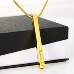 4 Sided Personalized Bar Necklace